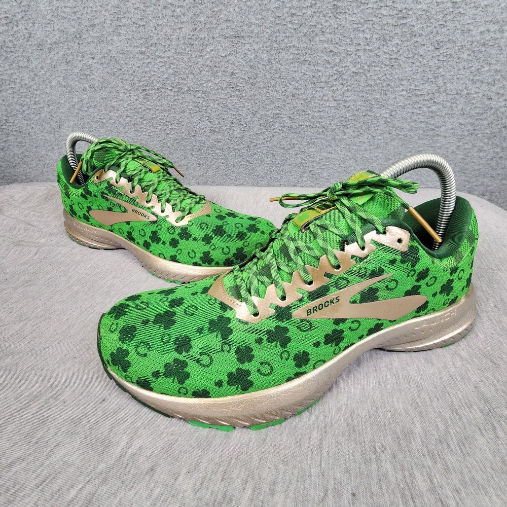 Brooks Womens Size 9 B Launch 6 Run Lucky St. Patrick's Day Running Shoes Green